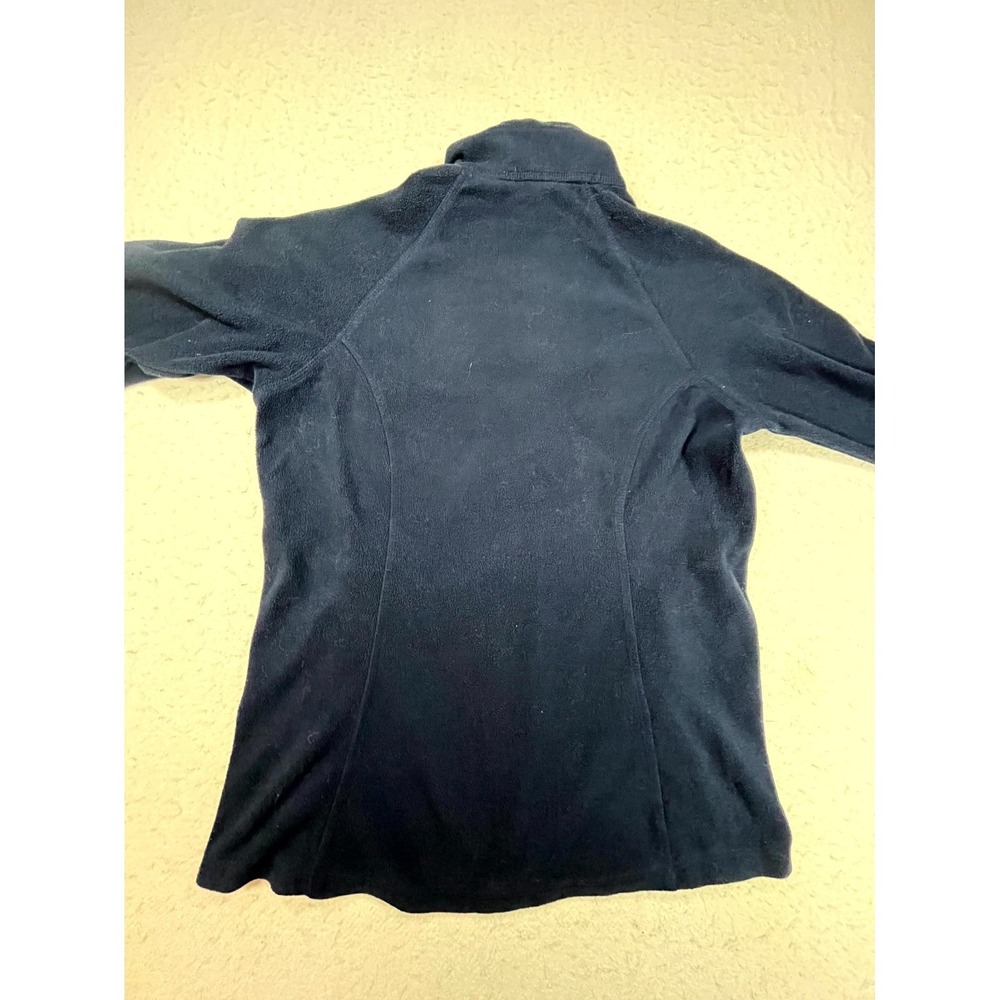 Eddie Bauer Jacket Mens Medium Navy Blue Fleece Full Zip Washington Trust Bank - Picture 2 of 10